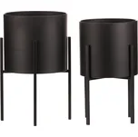 Autronic Stojan - kovový, kulatý, černý mat, cena za sadu 2 ks FA5006