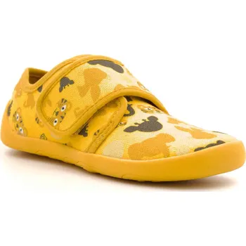 Chlapecká obuv Affenzahn Barefoot dětské přezůvky – Slipper Cotton Move Tiger Velikost: 28
