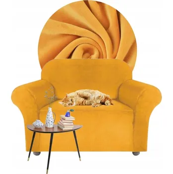 Napínací potah Potah na křeslo Domidekor žlutý