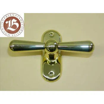 Okenní klika Oliva CASUAL hladká 6x6/32mm leštěná mosaz