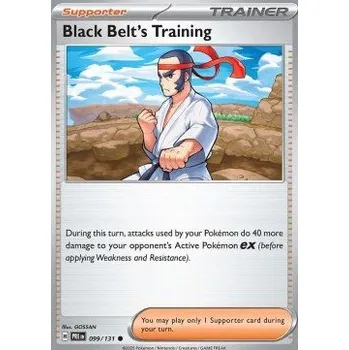 Sběratelská karetní hra Pokémon PRE 099/131 Black Belt's Training - Prismatic Evolutions Stav: Near Mint, Verze: NORMAL