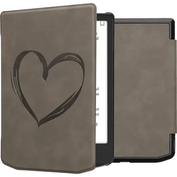 Pouzdro na čtečku elektronické knihy Pouzdro KW Mobile - Brushed Heart - 23SC003C - pro Pocketbook 629 Verse / 634 Verse Pro / Color - šedé + BONUSY