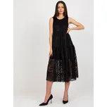 Černé krajkové midi šaty -TW-SK-BI-8246.37X-black Velikost: S