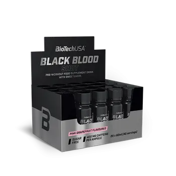 Anabolizér BioTech Black Blood Shot 20 x 60 ml růžový grep