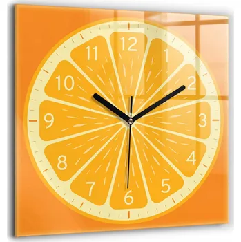 Hodiny Nástěnné hodiny Wallfluent oranžové 60 cm