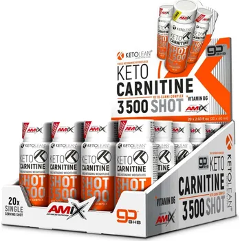 Spalovač tuku Amix KetoLean Keto goBHB + Carnitine Shot 3500 20 x 60 ml citron