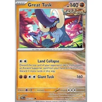 Karetní hra Pokémon PRE 055/131 Great Tusk - Prismatic Evolutions Stav: Near Mint, Verze: REVERSE HOLO