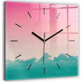 Hodiny Nástěnné hodiny Wallfluent růžové 30 cm