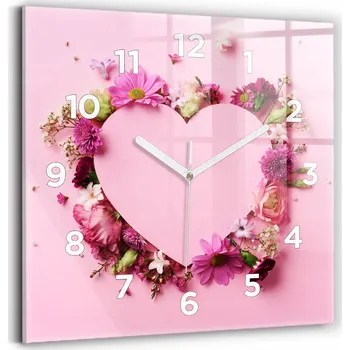 Hodiny Nástěnné hodiny Wallfluent růžové 30 cm