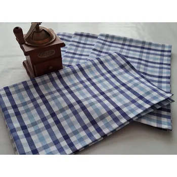 Utěrka kanafas modré kostky