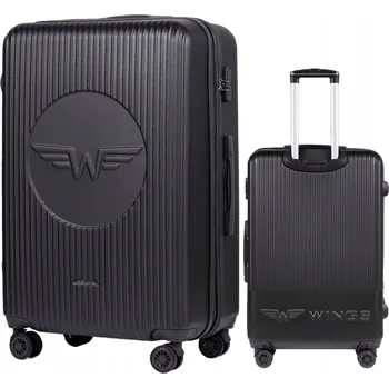WINGS Velký KUFR XXL na 4 kolečkách z ABS, ZAVAZADLO do letadla, tvrdý