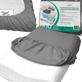 Polštář Povlak na ortopedický polštář bavlna Medi Sleep šedý 40 x 50 cm