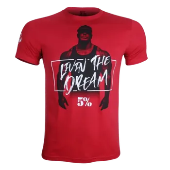 Pánské tričko Červené triko - LIVIN THE DREAM 5% XXL