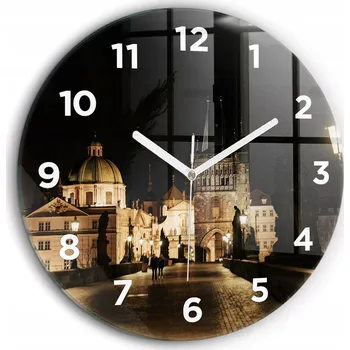 Hodiny Nástěnné hodiny Wallfluent černé 60 cm