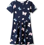 DÍVČÍ ŠATY S MOTÝLKY SS3585 VELIKOSTI 98-128 Velikost: 122, Barva: Modrá
