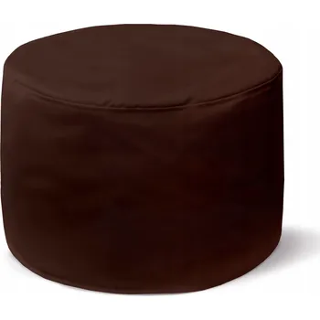 Taburet HNĚDÁ PODNOŽKA POD NOHY 35x25cm KULATÁ TABURET do Obývacího Pokoje nebo Dětského Pokoje