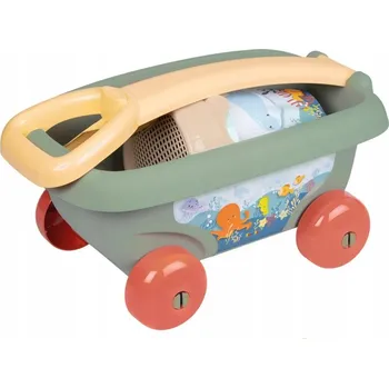 Hra na zahradu Vozík s příslušenstvím na písek Smoby Life zelený