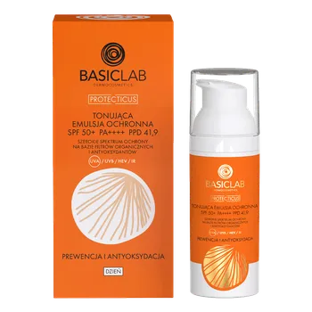 Přípravek na opalování Basiclab Proteticus tonující ochranná emulze na obličej SPF50+, 50 ml