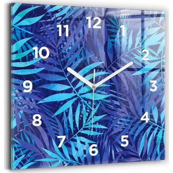 Obraz Minimalistický nástěnný skleněný hodinový stroj s potiskem S Potiskem 30 x 30 cm