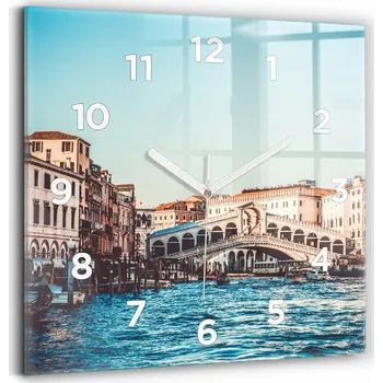 Hodiny Nástěnné hodiny Wallfluent, odstíny modré, 30 cm