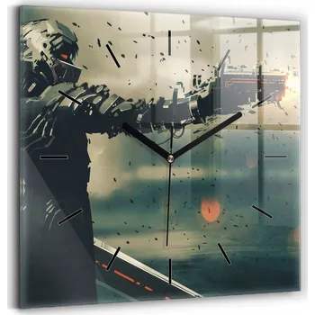 Hodiny Nástěnné hodiny Wallfluent černé 30 cm