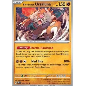Karetní hra Pokémon PRE 054/131 Bloodmoon Ursaluna - Prismatic Evolutions Stav: Near Mint, Verze: POKÉBALL REVERSE HOLO