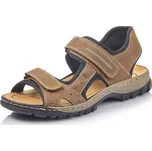 PÁNSKÉ SANDÁLY RIEKER 25084-24 HNĚDÁ Barva: HNĚDÁ, Velikost: 41