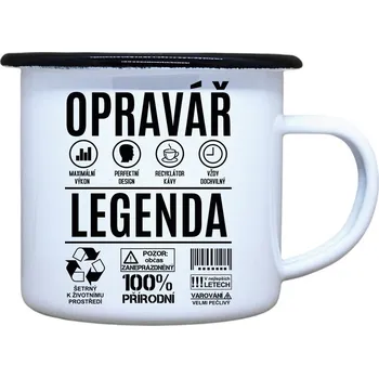 DOBRÝ TRIKO Plecháček s potiskem Opravář legenda Velikost plecháčku: 330 ml
