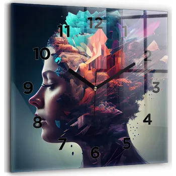 Hodiny Nástěnné hodiny Wallfluent modré 30 cm