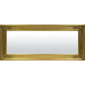Zrcadlo Zrcadlo nástěnné obdélníkové rám dřevo 600 x 1400 mm staré zlato