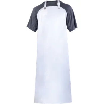 Kuchyňská zástěra DELTA TABPU / Potravinářská zástěra z polyuretanu - bílá Univerzální