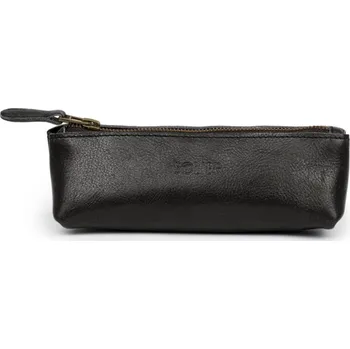 Obal na doklad Elegantní černé kožené pouzdro na tužky SOLIER SA51 BLACK GENUINE Velikost: ONE SIZE