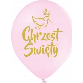 Balónek Balónky Adikbal Křest Svatý růžové 30 cm 5 ks