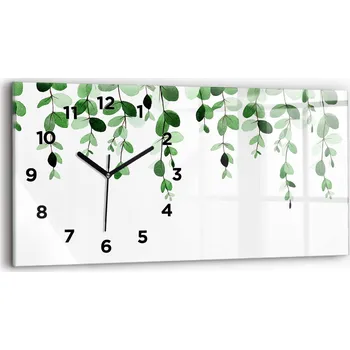 Hodiny Nástěnné hodiny kulatý dekorativní klasické kuchyňské 60x30 cm Listy rostlin
