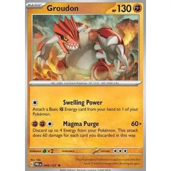 Karetní hra Pokémon PRE 049/131 Groudon - Prismatic Evolutions Stav: Near Mint, Verze: HOLO