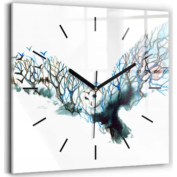 Hodiny Nástěnné hodiny Wallfluent, odstíny modré, 30 cm