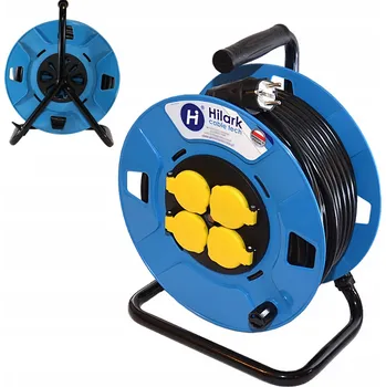 Napájecí kabel Prodlužovací Kabel buben, zahradní Hilark 30 m 4 ks modrý