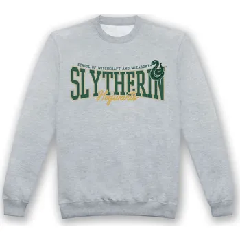 Pánská mikina Bioworld Mikina šedá Zmijozel, Harry Potter Velikost: S