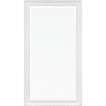 Zrcadlo Zrcadlo nástěnné obdélníkové rám dřevo 74 x 134 cm rám bílý