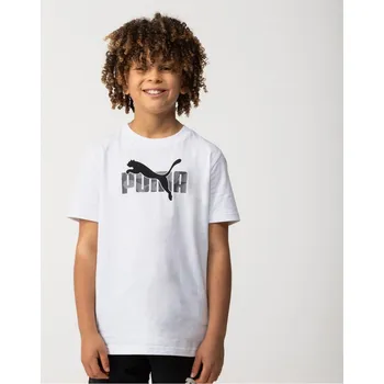 Puma Essentials Graphic Regular Fit T-Shirt White No1 7-8 let