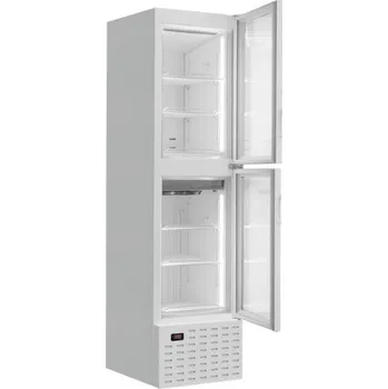 Chladnička / mraznička skleněnými dvířky DUO VDTT - Bílá