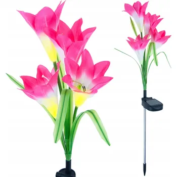 Venkovní osvětlení SOLÁRNÍ LAMPA KVĚTINY LILIE DO ZAHRADY BALKON ZAPICHOVACÍ LILIE SOUMRAKOVÝ SENZOR