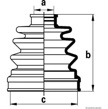Manžeta ke kolu Sada měchů, hnací hřídel HERTH+BUSS JAKOPARTS J2881017