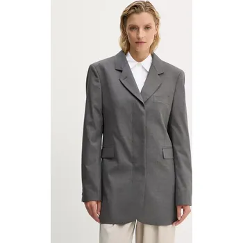 Dámské sako Blazer s příměsí vlny Remain Boxy Blazer 5018971959 šedá 90X, vel. 36