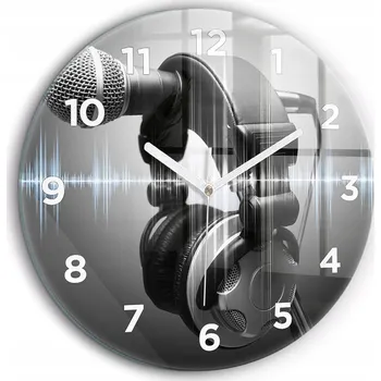 Hodiny Nástěnné hodiny Wallfluent černé 60 cm