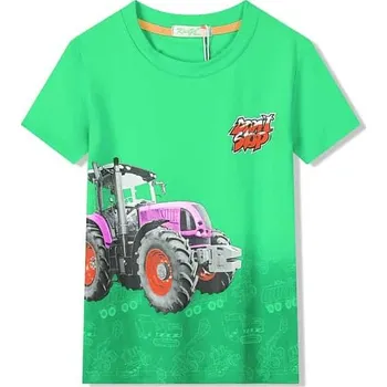 CHLAPECKÉ TRIČKO S TRAKTOREM HC9341 VELIKOSTI 98-128 Velikost: 116, Barva: Zelená