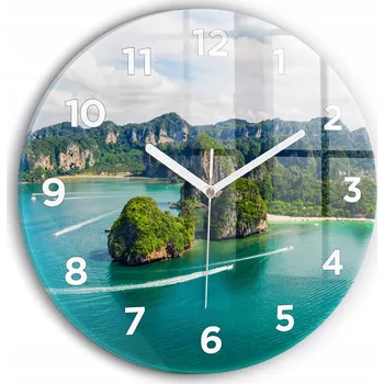 Hodiny Nástěnné hodiny Wallfluente modré 30 cm