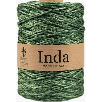 Příze Borgo de Pazzi Inda 22 Zelený melír (Špagátová příze Inda 22)
