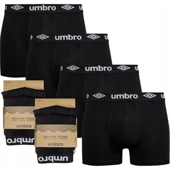 Pánské spodní prádlo UMBRO PÁNSKÉ BOXERKY ČERNÉ 4-BALENÍ M