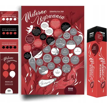 Obraz Plakát Stírací los pro páry - Milostné výzvy bez rámu 29,7 x 42 cm